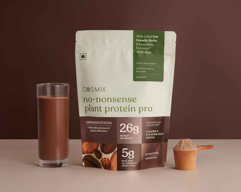 Cosmix No-Nonsense Pro Plant Protein Chikmagalur Mocha, 26g Protein Cosmix No-Nonsense Pro Plant Protein Chikmagalur Mocha, 26g Protein