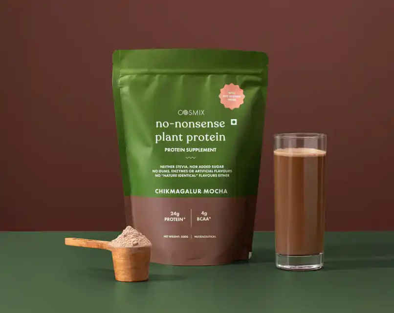Cosmix No-Nonsense Plant Protein Chikmagalur Mocha, 24g Protein Cosmix No-Nonsense Plant Protein Chikmagalur Mocha, 24g Protein
