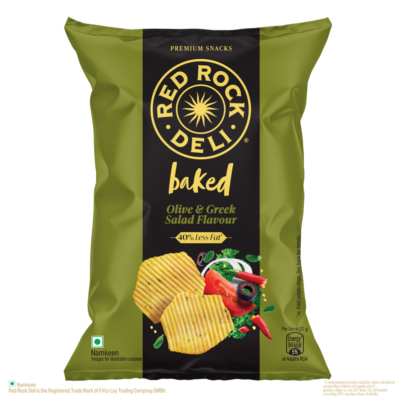 Red Rock Deli Olive & Greek Salad Flavour Baked Chips