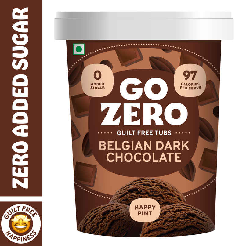Go Zero Belgian Dark Chocolate Guilt Free Ice Cream Tub