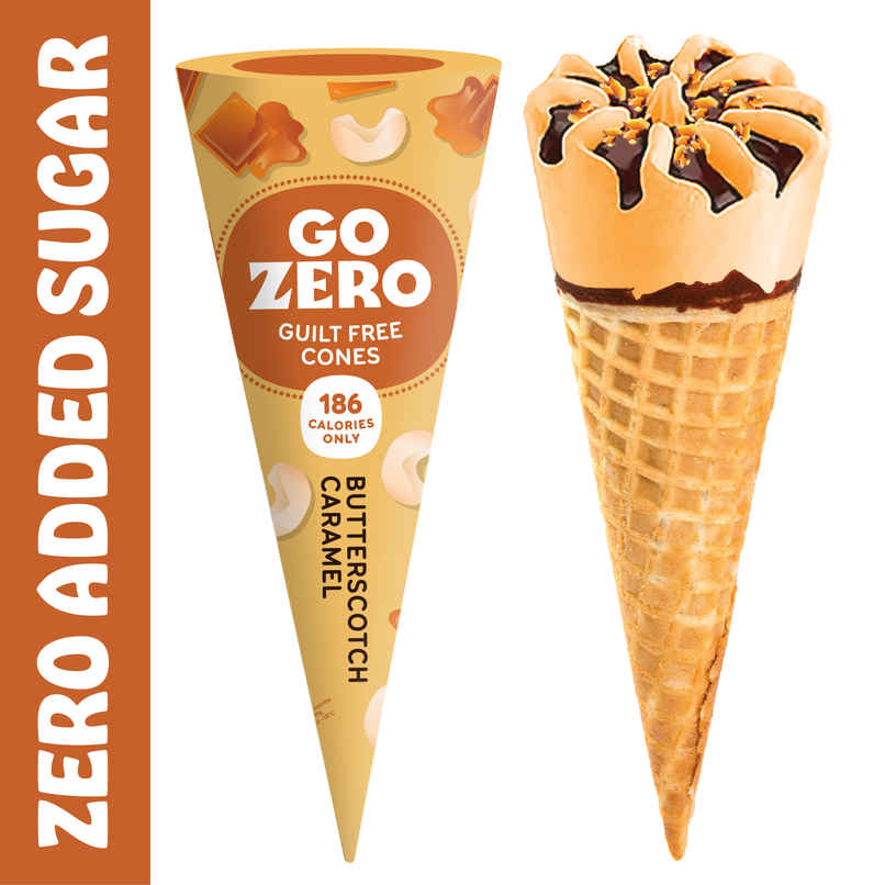 Go Zero Butterscotch Caramel Guilt Free Ice Cream Cone Go Zero Butterscotch Caramel Guilt Free Ice Cream Cone