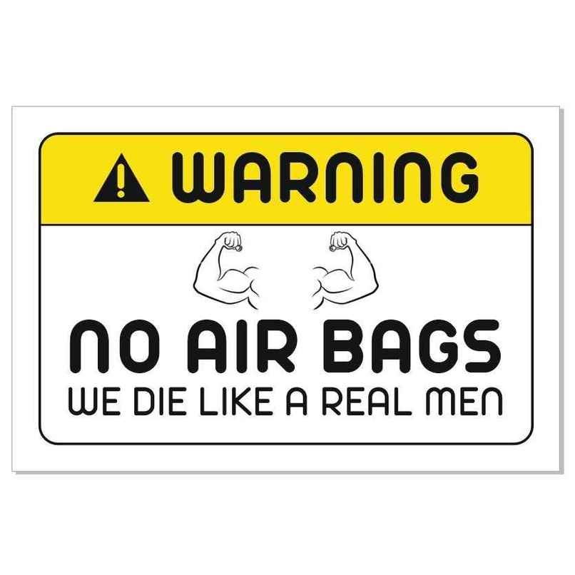 Samsidhi Auto No Air Bags Car Sticker