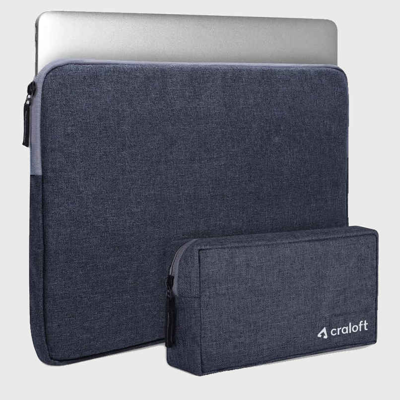 Craloft 14 Inch Laptop Sleeve Cover Bag with Charger Pouch for MacBook/Dell/HP/Lenovo - Office