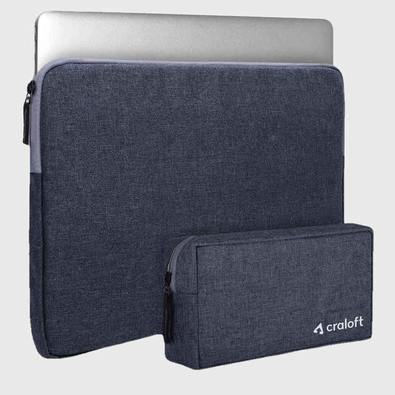 Craloft 15-15.6 Inch Laptop Sleeve Cover Bag with Charger Pouch for MacBook/Dell/HP-Office & Travel