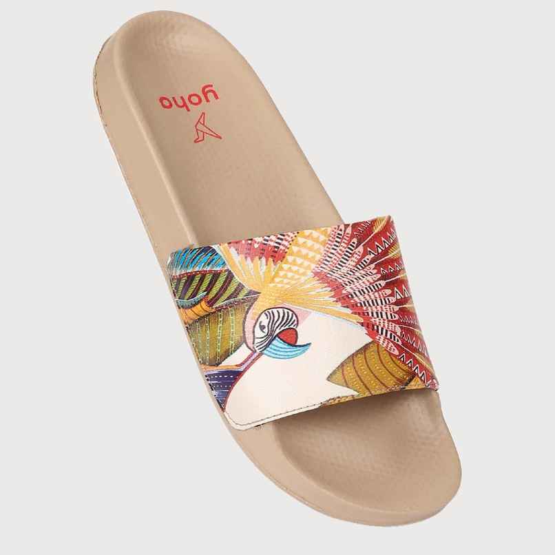 Yoho Women Sliders Tropica | Cream | UK 6 Yoho Women Sliders Tropica | Cream | UK 6
