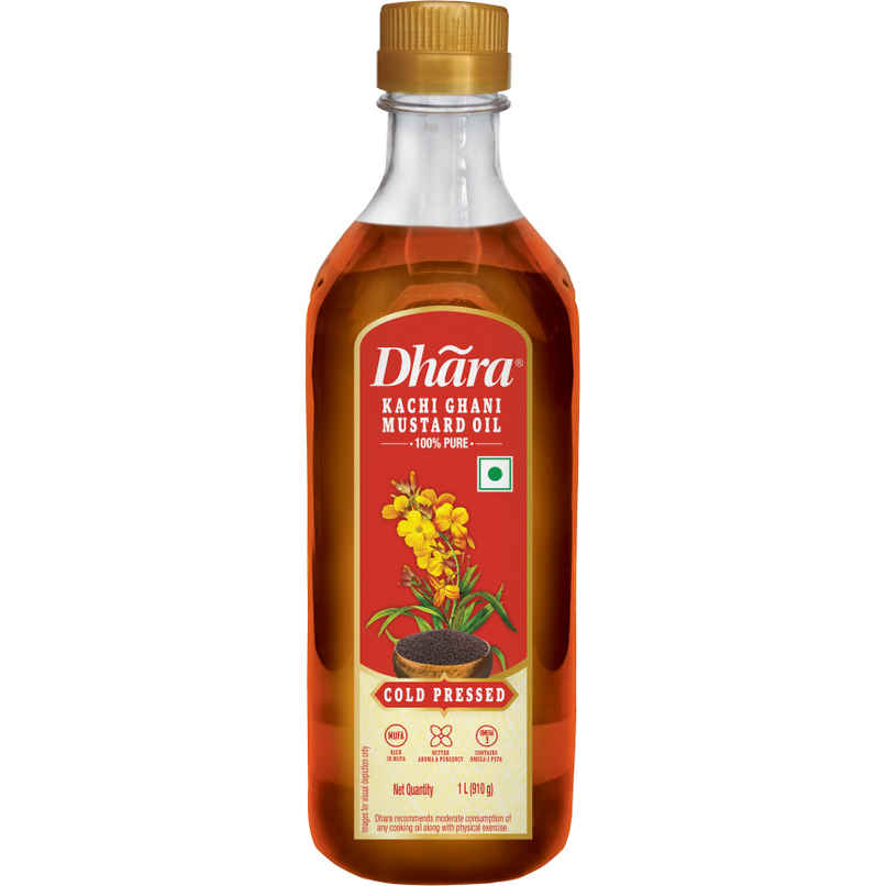 Dhara Kachi Ghani Mustard (Sarson) Cold Pressed Oil Dhara Kachi Ghani Mustard (Sarson) Cold Pressed Oil