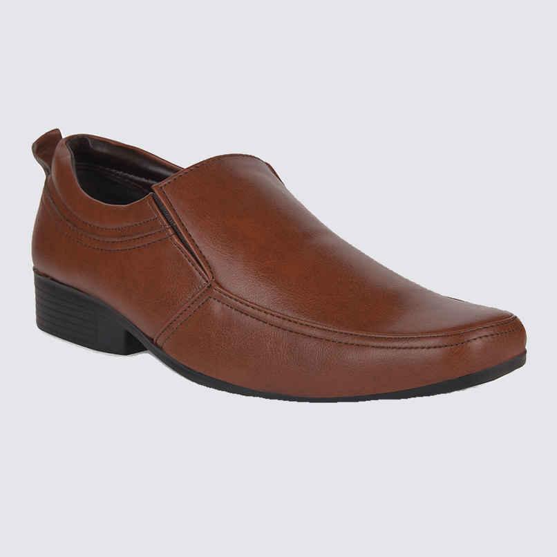 Bata Men's Slip-On Formal Shoes | Tan - UK 9