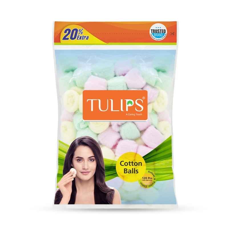 Tulips Cotton Color Balls Bag | Soft & Multipurpose Tulips Cotton Color Balls Bag | Soft & Multipurpose