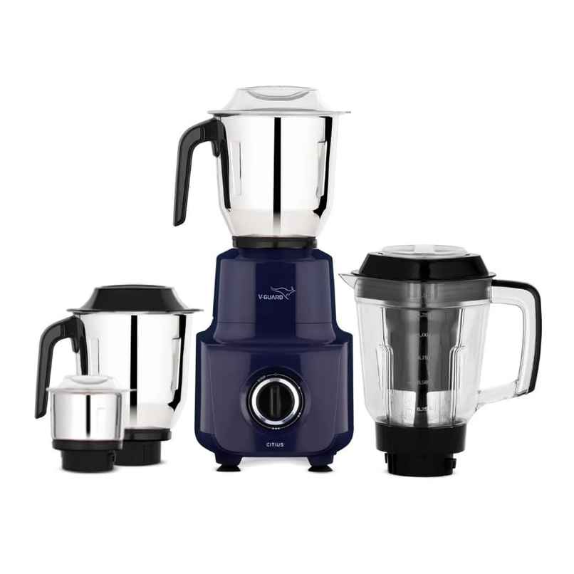 V-Guard Citius 750 W Powerful Mixer Grinder | Stainless Steel Blades | Blue V-Guard Citius 750 W Powerful Mixer Grinder | Stainless Steel Blades | Blue