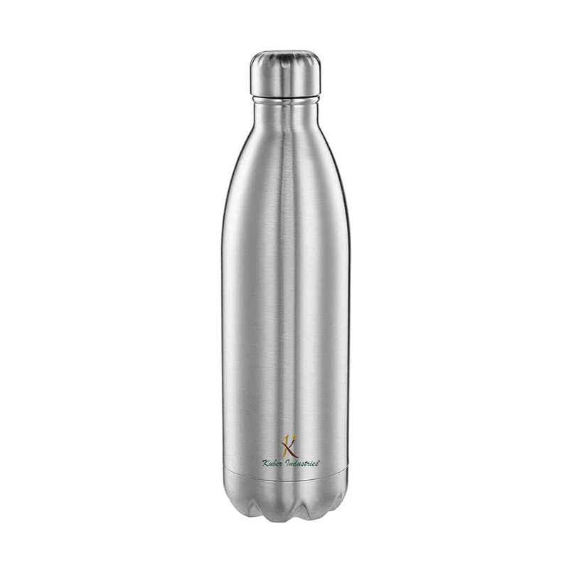 Kuber Industries Insulated Stainless Steel Water Bottle, Keeps Hot and Cold | 1 L | Silver Kuber Industries Insulated Stainless Steel Water Bottle, Keeps Hot and Cold | 1 L | Silver