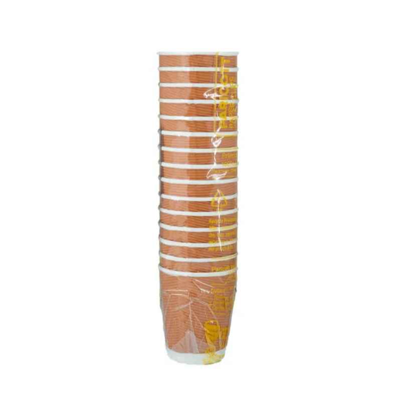 Disposable Rippled Paper Glass | 250 ml | Pack of 15 | Tempware Disposable Rippled Paper Glass | 250 ml | Pack of 15 | Tempware
