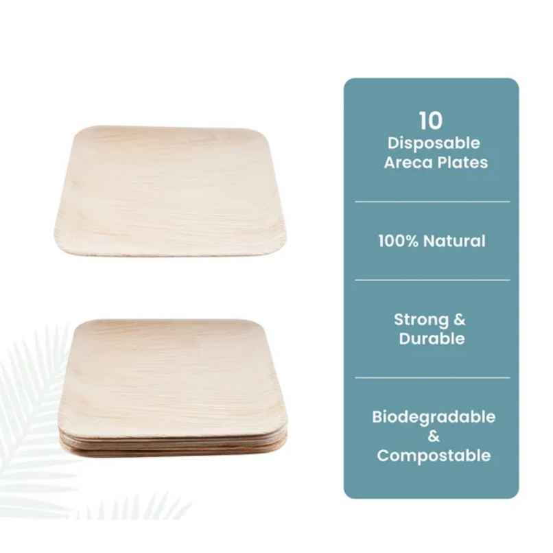 Square Areca Plate | Tempware Square Areca Plate | Tempware