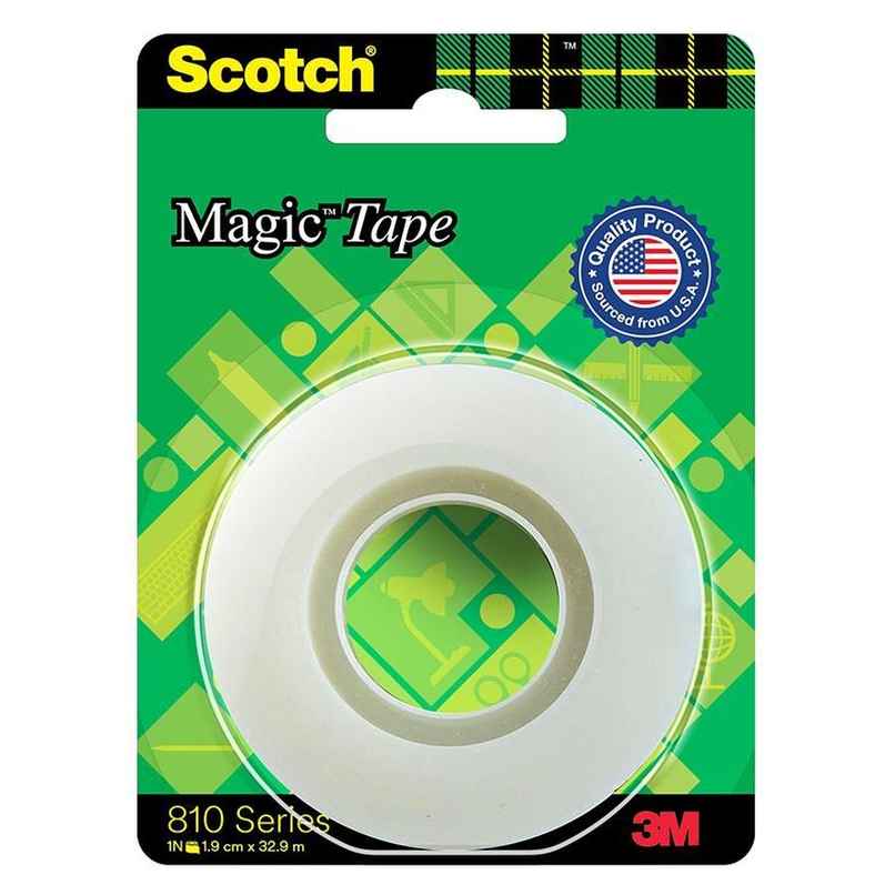 Scotch Magic Tape - Paper White Adhesive Tape | 19 mm x 32.9 mm