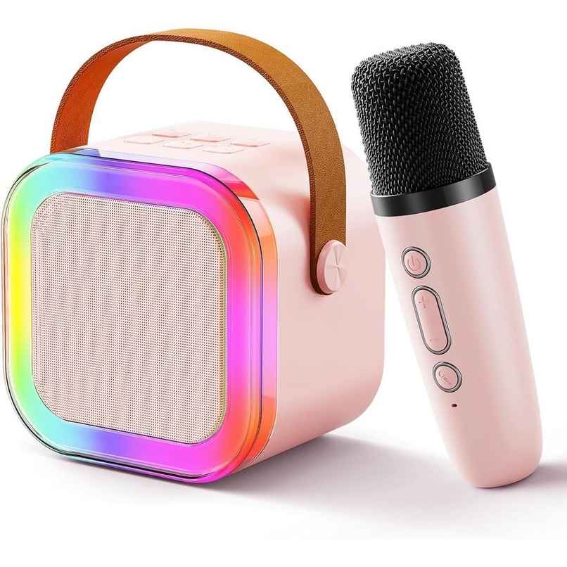 Fablue Kids Wireless Karaoke Microphone Portable Bluetooth Speaker Toy | Multicolor