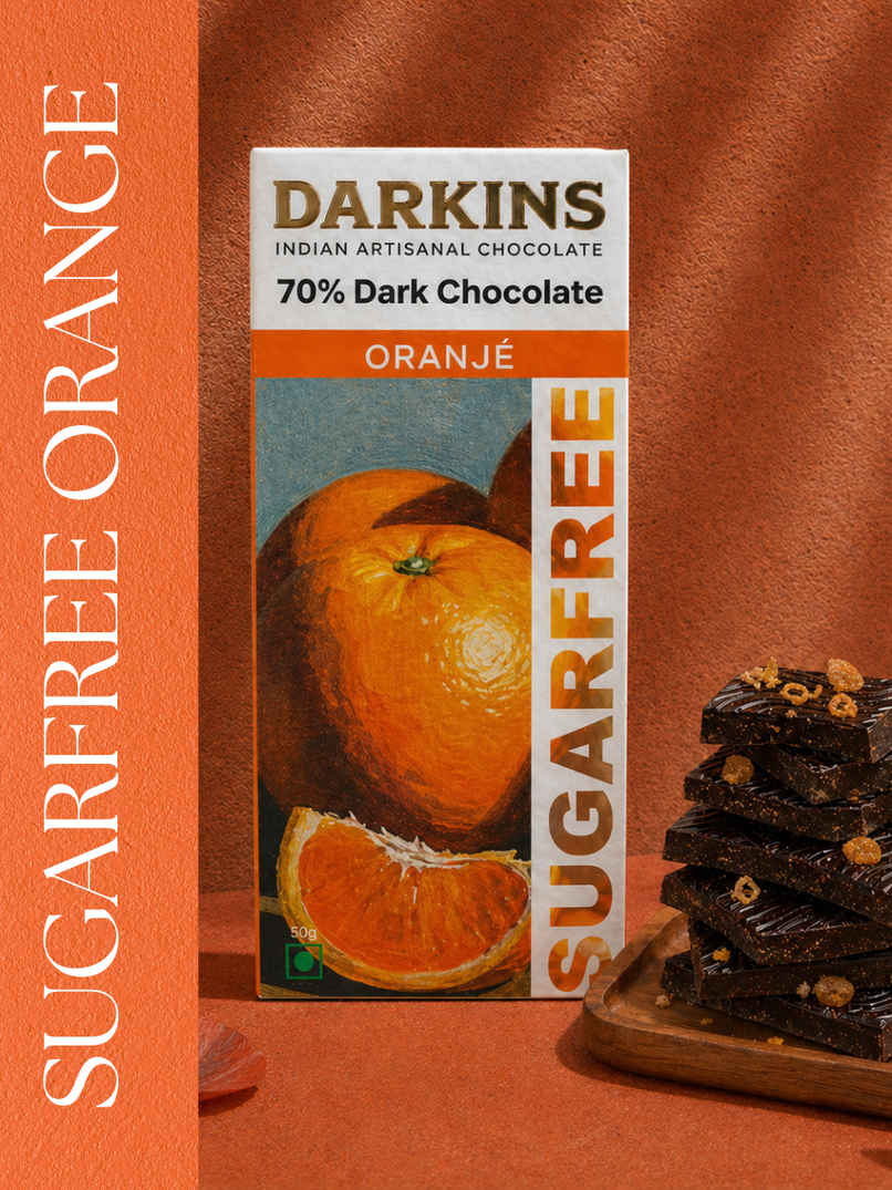 Darkins Sugar Free Dark Chocolate 70% Orange Darkins Sugar Free Dark Chocolate 70% Orange