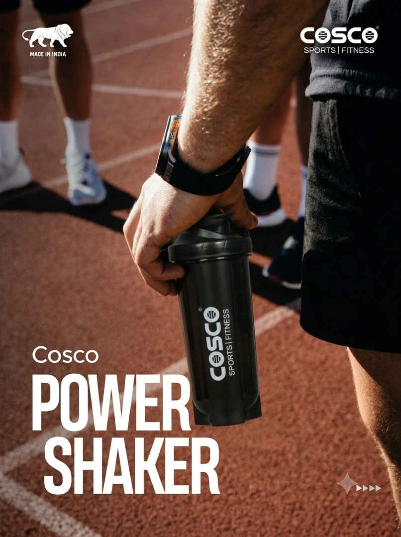 Cosco Power Gym Shaker with Holder | Black |  700 ml