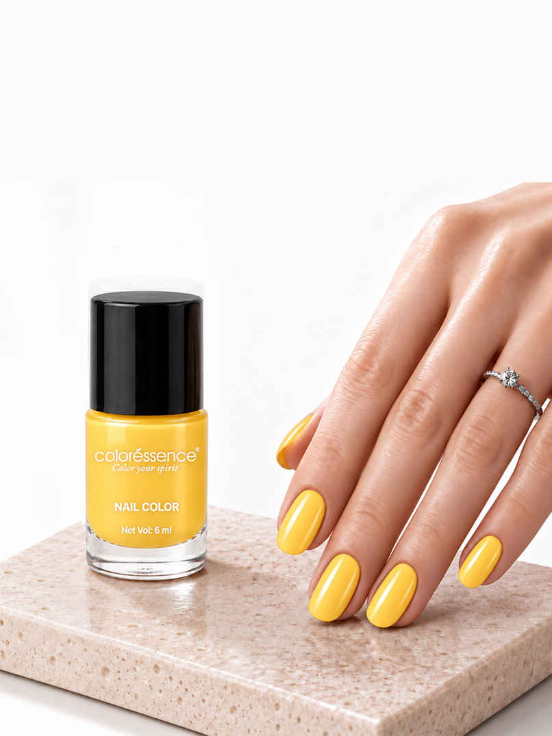 Coloressence Cute Coats Nail Paint | Limoncello | Long Lasting | Chip Resistant | Quick Dry | One Swipe