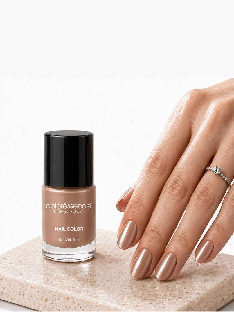 Coloressence Cute Coats Nail Paint | Caramel Frappe | Long Lasting | Chip Resistant | Quick Dry | One Swipe
