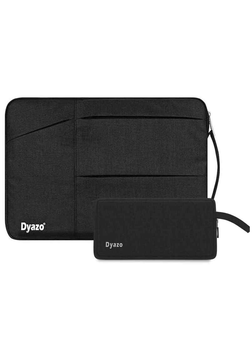 Dyazo Water Resistant Laptop Sleeve with Charger Pouch | 15 to 15.6 Inch | Black Dyazo Water Resistant Laptop Sleeve with Charger Pouch | 15 to 15.6 Inch | Black