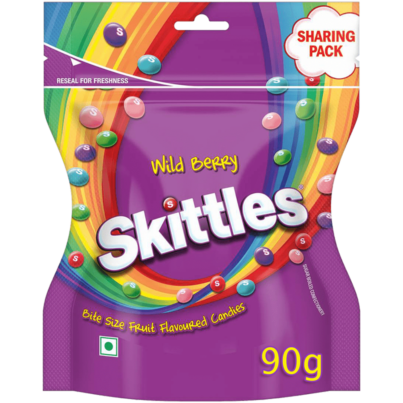 Skittles Wildberry Bite-Size Fruit Flavoured Candy Pouch