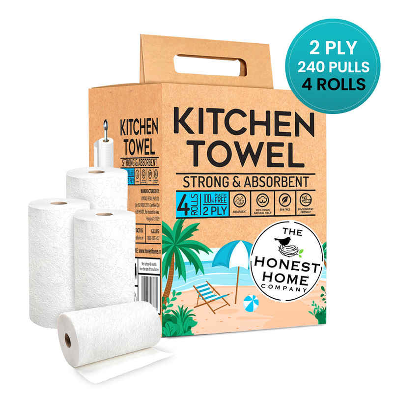 The Honest Home Company 4 in 1 Kitchen Towel 2 Ply | 60 Pulls Per Role The Honest Home Company 4 in 1 Kitchen Towel 2 Ply | 60 Pulls Per Role