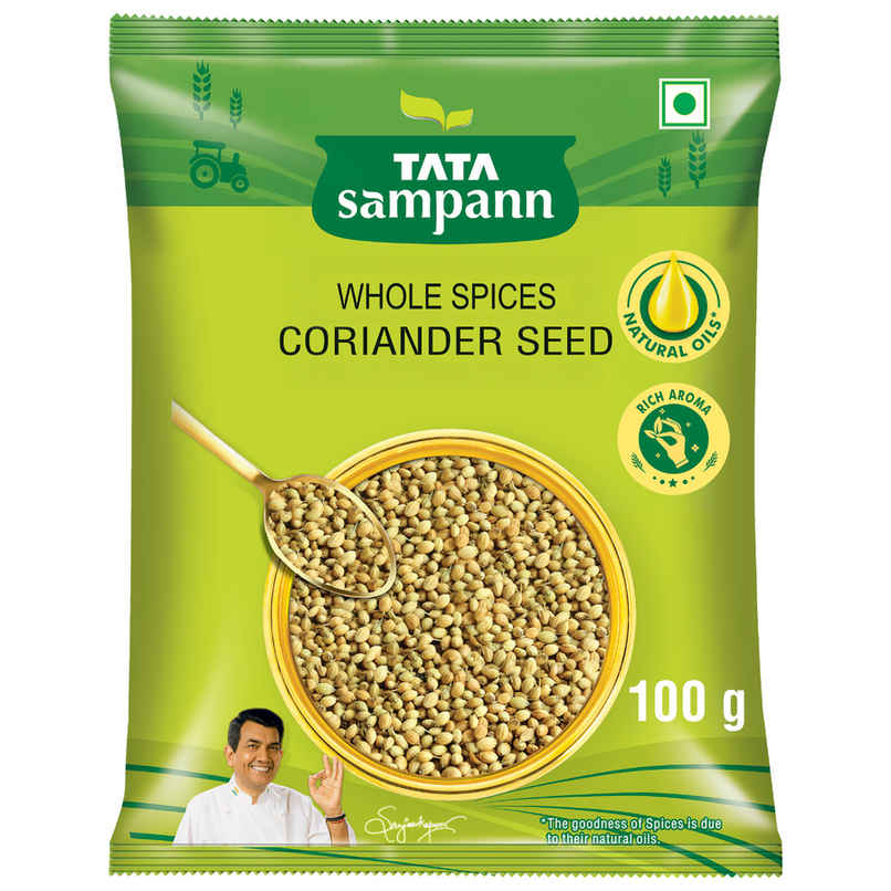Tata Sampann Coriander Seed | Dhaniya | Whole Spices, Natural Oils with Rich Aroma
