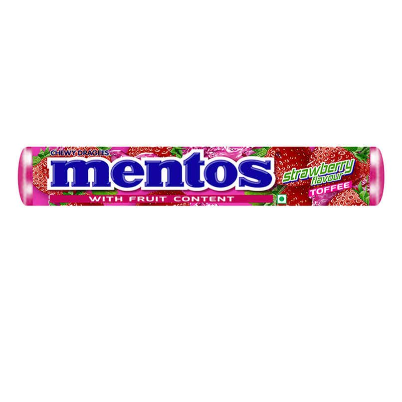 Mentos Chewy Candy Stick - Strawberry Flavour