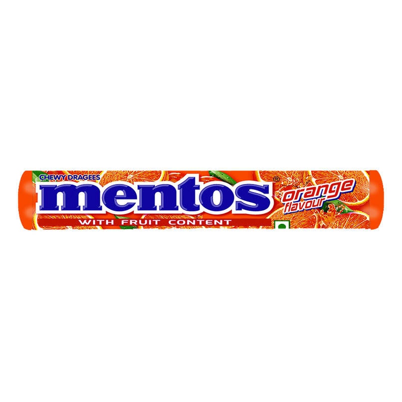 Mentos - Orange Chewy Candy Stick Mentos - Orange Chewy Candy Stick