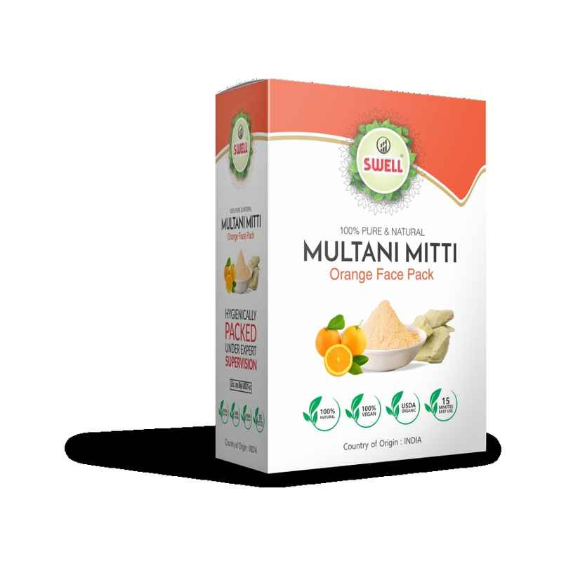 Swell Multani Mitti Orange Face Pack Powder