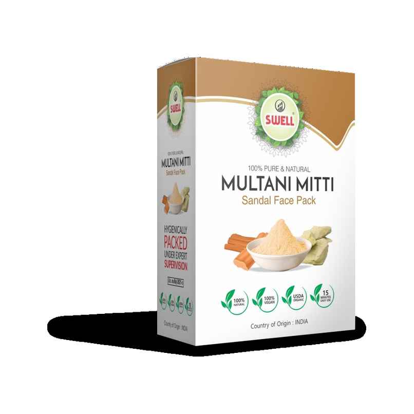 Swell Multani Mitti Sandal Face Pack Powder