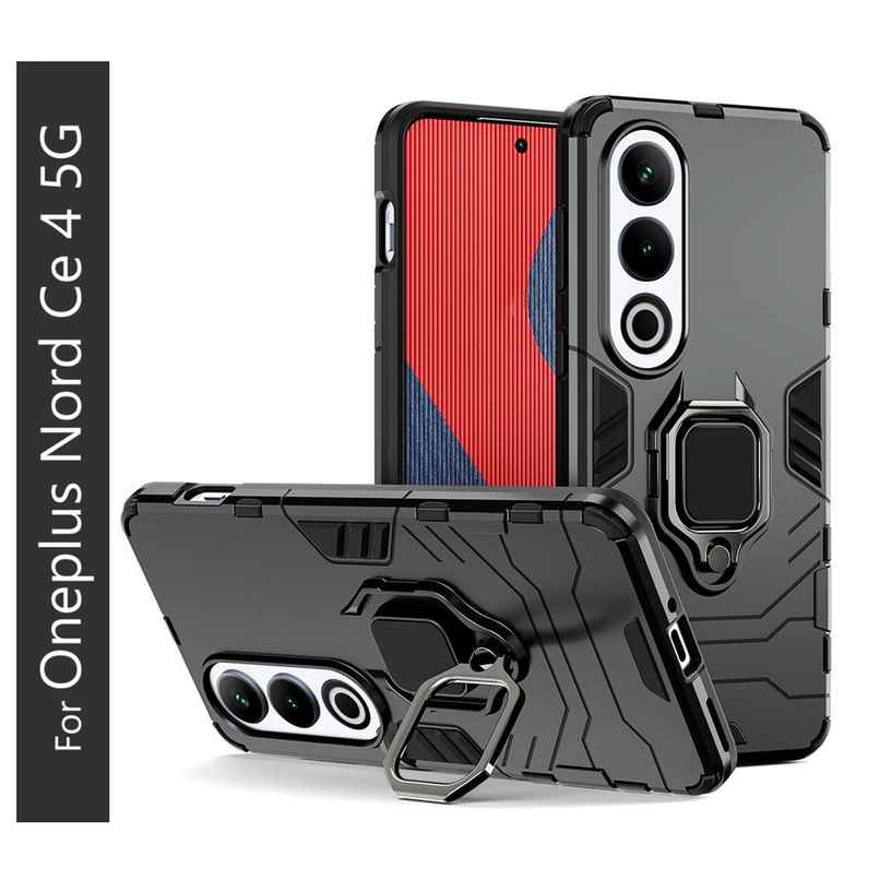 Kwine Case Oneplus Nord Ce 4 5G Back Cover - Ring Holder Stand Case