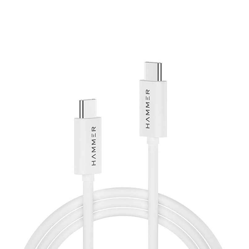 Hammer 1.5 Meter Type C To Type C 5A(100W) Pd Fast Charging Cable With Emk Chip|Rapid Data Transfer Hammer 1.5 Meter Type C To Type C 5A(100W) Pd Fast Charging Cable With Emk Chip|Rapid Data Transfer