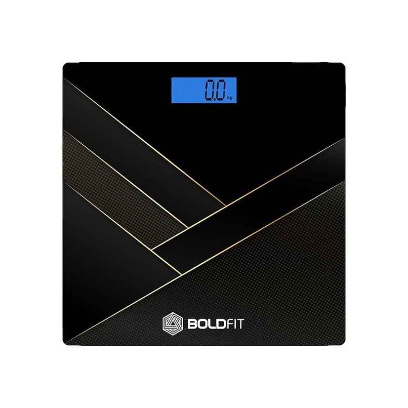 Boldfit Weight Machine For Body Weight Large Lcd Display Blackgold