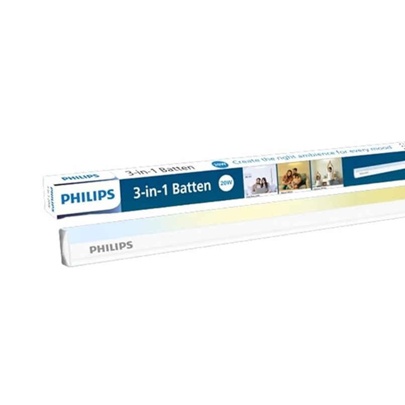 Philips 3-In-1 20 W Led Batten Light (Cool Daylight, Warm White, Natural White) Philips 3-In-1 20 W Led Batten Light (Cool Daylight, Warm White, Natural White)