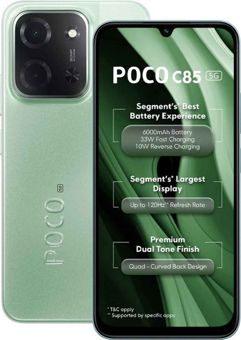 POCO C85 Smartphone | 4 GB RAM | 128 GB Storage | Green POCO C85 Smartphone | 4 GB RAM | 128 GB Storage | Green
