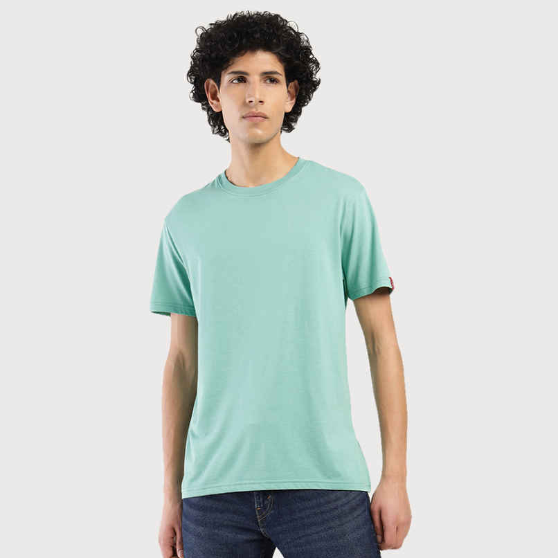 Levi's Men's Poly Cotton Round Neck T-shirt | Light Green - M Levi's Men's Poly Cotton Round Neck T-shirt | Light Green - M