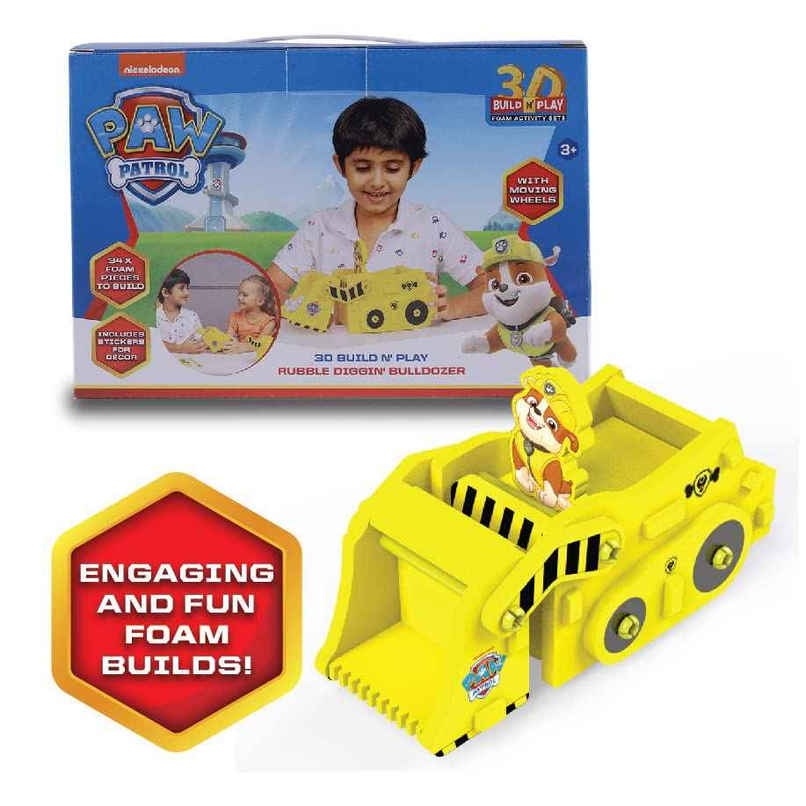 Li'l Wizards Paw Patrol Rubble 3D Build N' Play Diggin' Bulldozer (Ages 3+) Li'l Wizards Paw Patrol Rubble 3D Build N' Play Diggin' Bulldozer (Ages 3+)