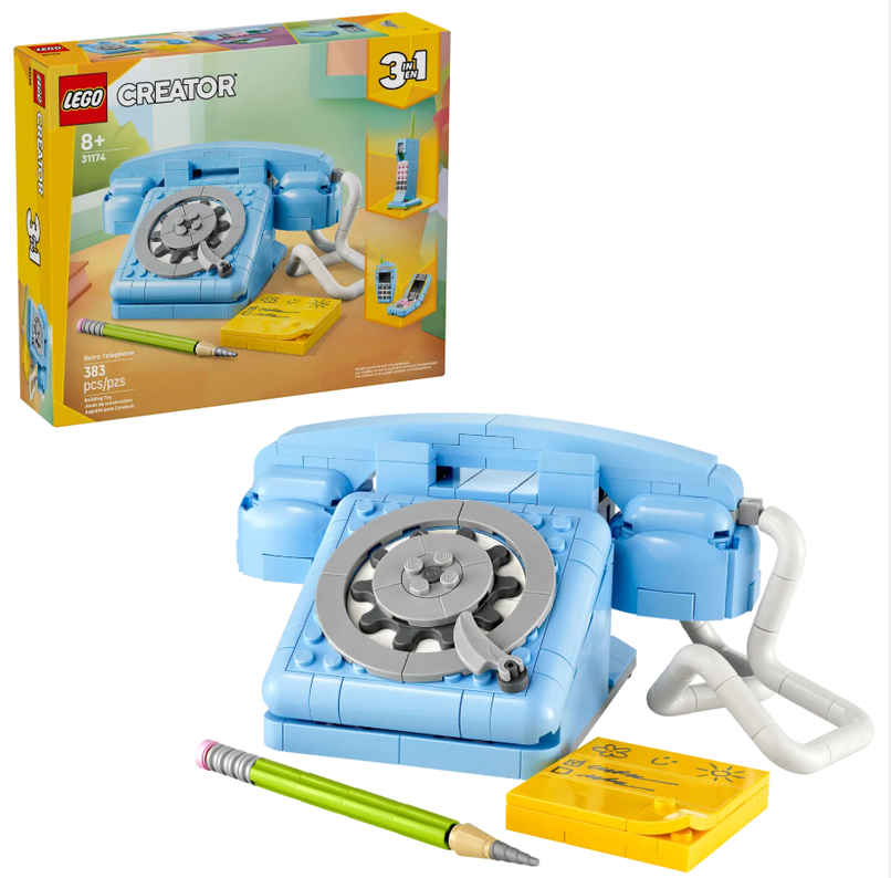 LEGO Creator 3in1 Retro Telephone Nostalgic and Vintage Toy Phones 31174 Building Blocks Toys