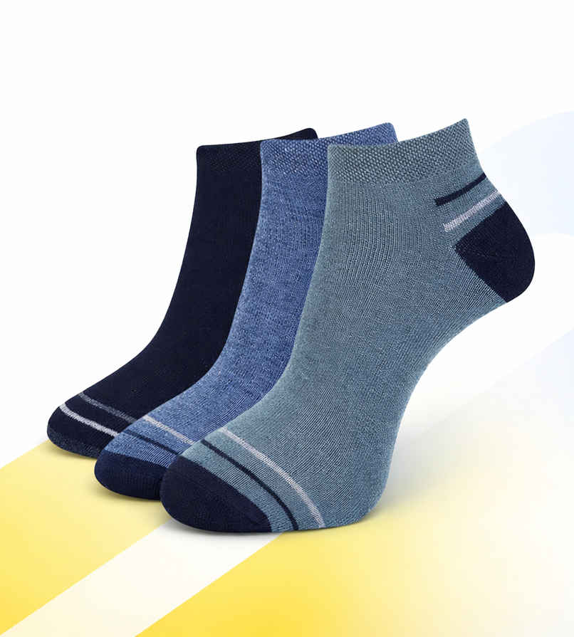 Dollar Men's Cotton Blend Ankle Length Socks | Assorted - Free Size