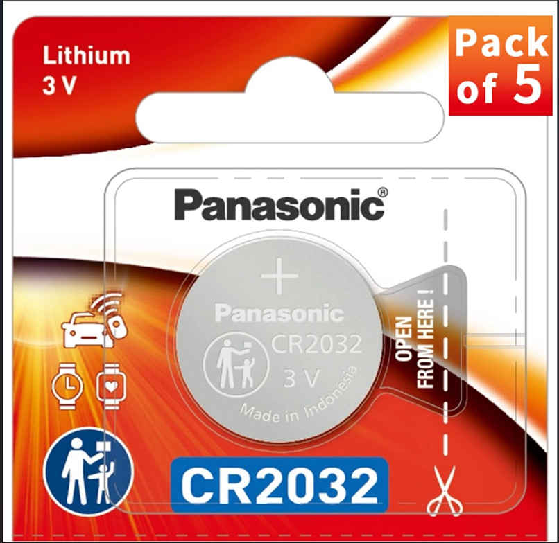Panasonic Lithium Battery -Cr-2032 | Pack of 5
