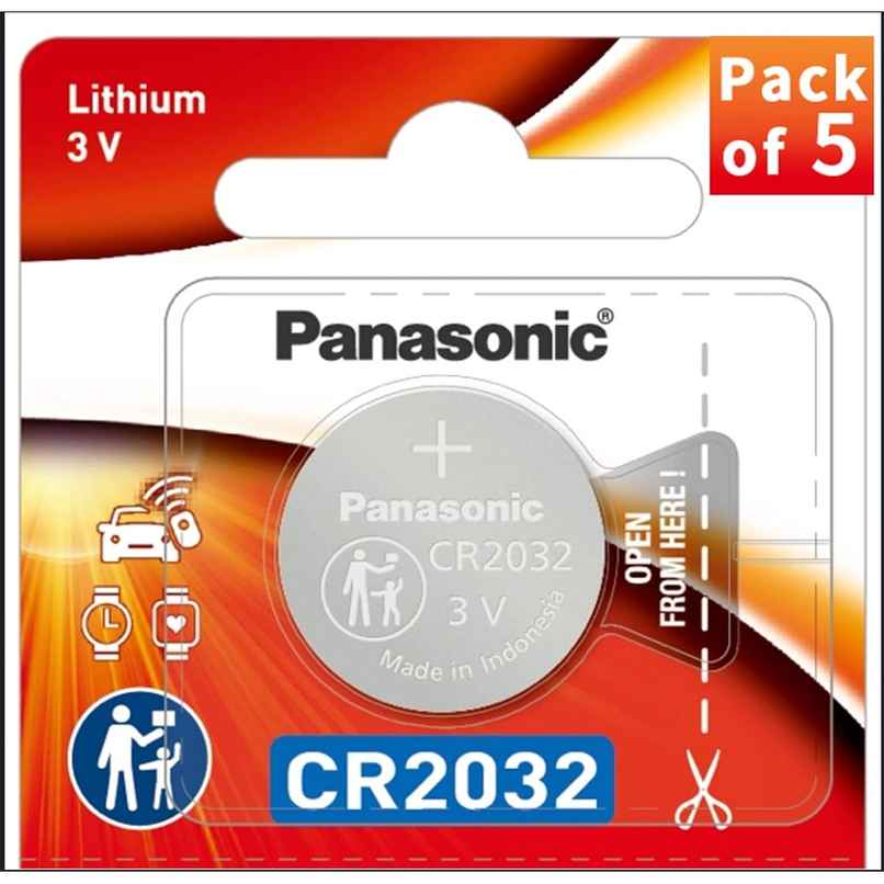 Panasonic Lithium Battery -Cr-2032 | Pack of 5
