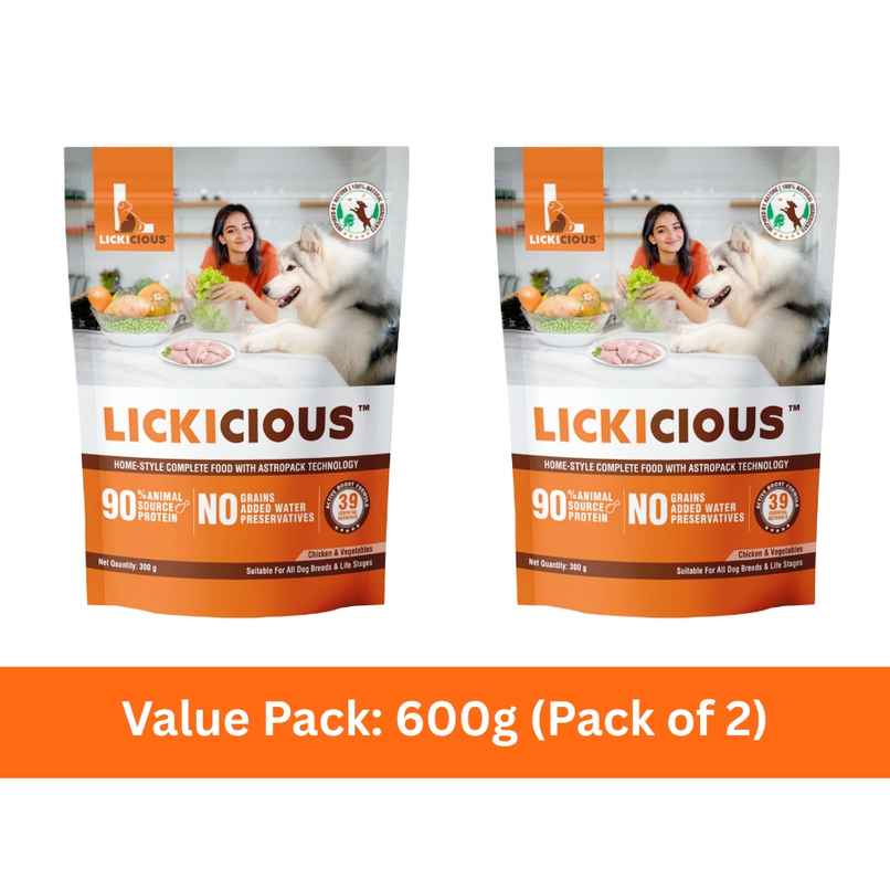 LICKICIOUS Complete Wet FOOD | No Preservatives | No Grains | 100% Natural