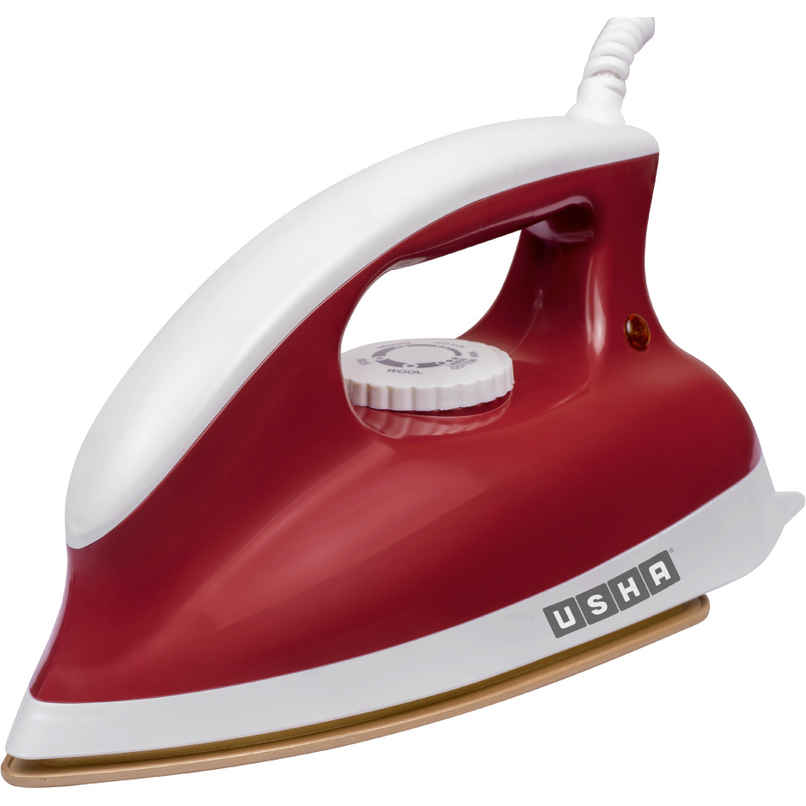 Usha Dry Iron Goliath (1200W, 1.80Kg Heavy Weight , 5 Fabric Settings, Red)