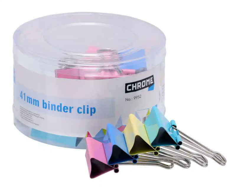 Chrome 41Mm Colour Binder Clip Chrome 41Mm Colour Binder Clip
