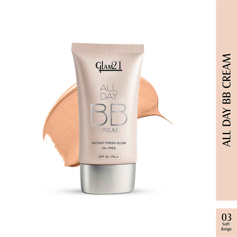 Glam21 Bb Cream Long Lasting Oil Free Lightweight Formula -Soft Beig Glam21 Bb Cream Long Lasting Oil Free Lightweight Formula -Soft Beig