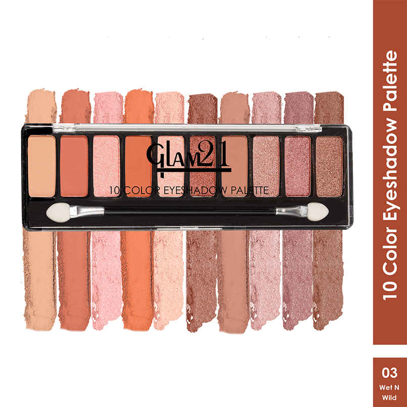 Glam21 Eyeshadow Palette 10 Highly Pigmented Shades - Wet N Wild Glam21 Eyeshadow Palette 10 Highly Pigmented Shades - Wet N Wild