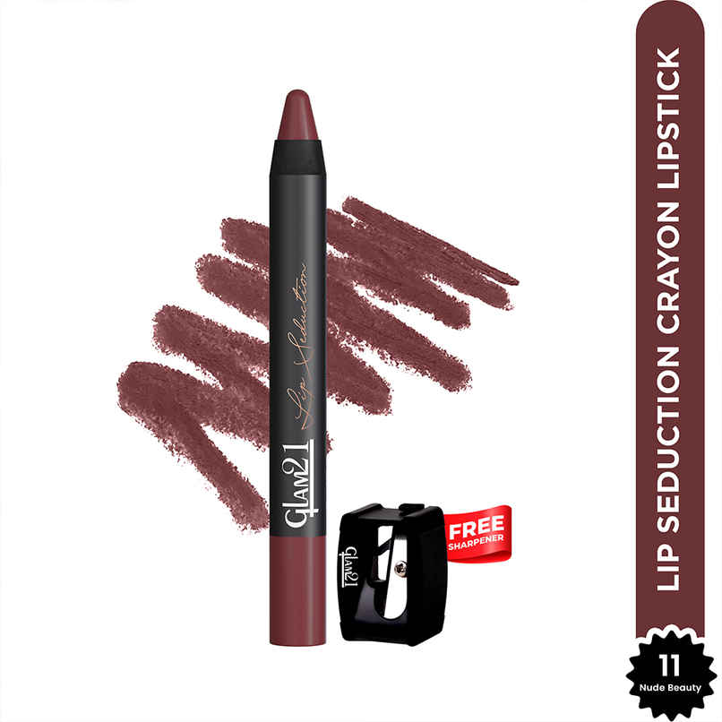 Glam21 Lip Seduction Non- Transfer Crayon Lipstick Creamy Matte Formula | Nude Beauty | 11