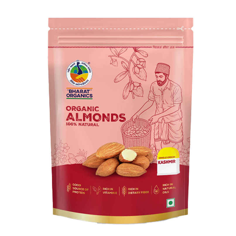 Bharat Organics Kashmiri Mamra Almonds Bharat Organics Kashmiri Mamra Almonds