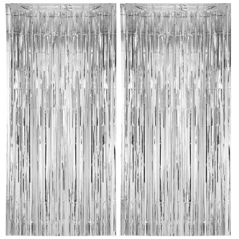 Silver Foil Curtains for Birthday Decoration Kit & 25th Anniversary Decorations | BeyondLuv Silver Foil Curtains for Birthday Decoration Kit & 25th Anniversary Decorations | BeyondLuv