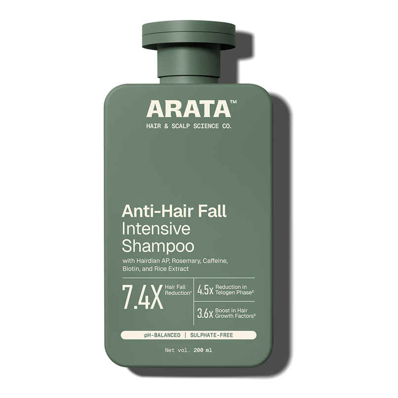 Arata Anti-Hair Fall Shampoo | Caffeine & Rosemary | Reduces Hair Fall | Sulphate-Free Arata Anti-Hair Fall Shampoo | Caffeine & Rosemary | Reduces Hair Fall | Sulphate-Free
